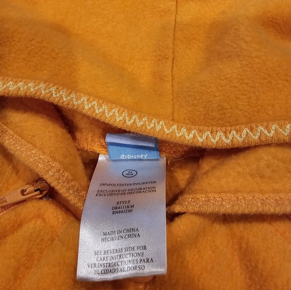 Vintage Disney Tigger Costume Onesie for Kids Orange Tiger Jumpsuit - Picture 3 of 5